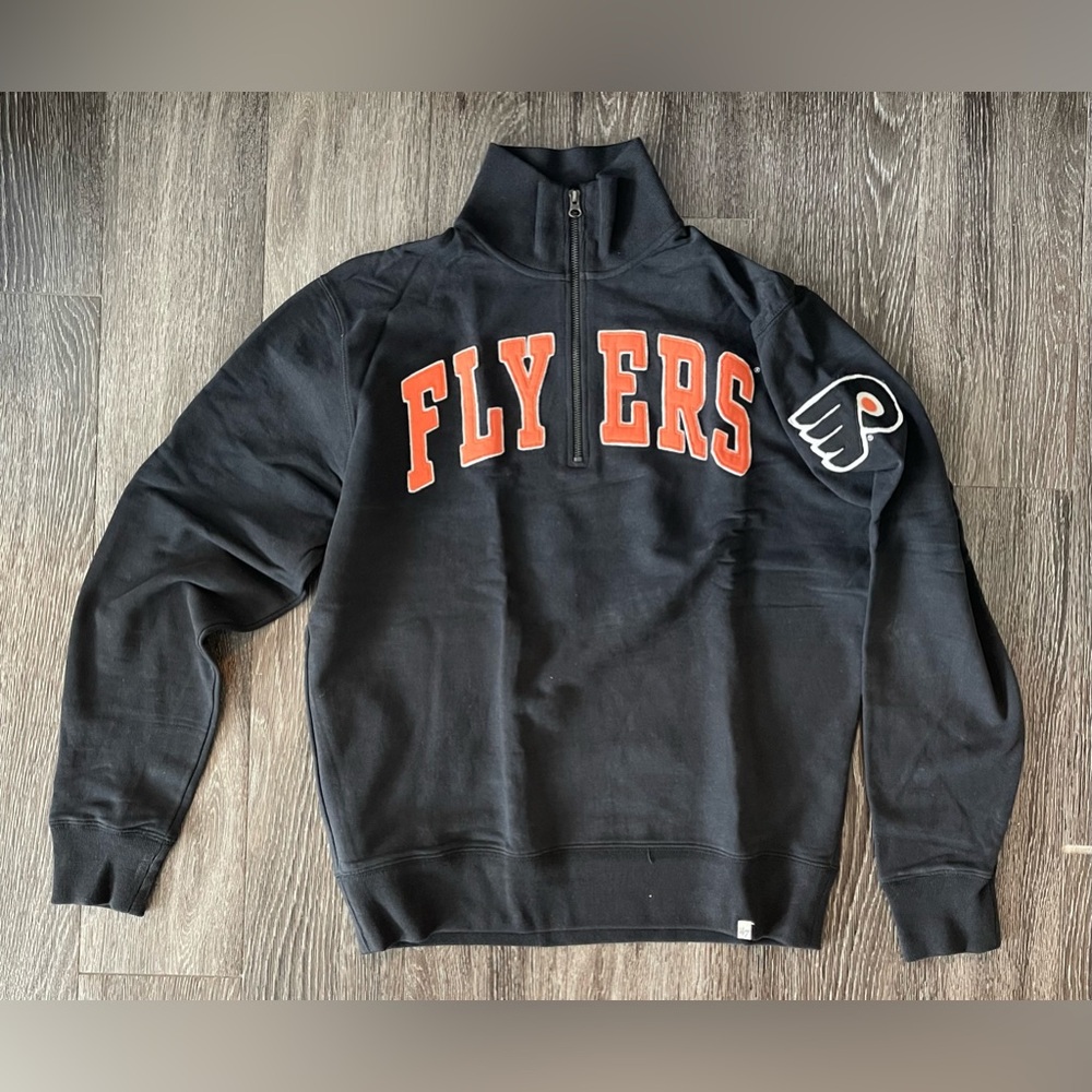 47 Flyers Black 1/4 Zip Sweater Medium